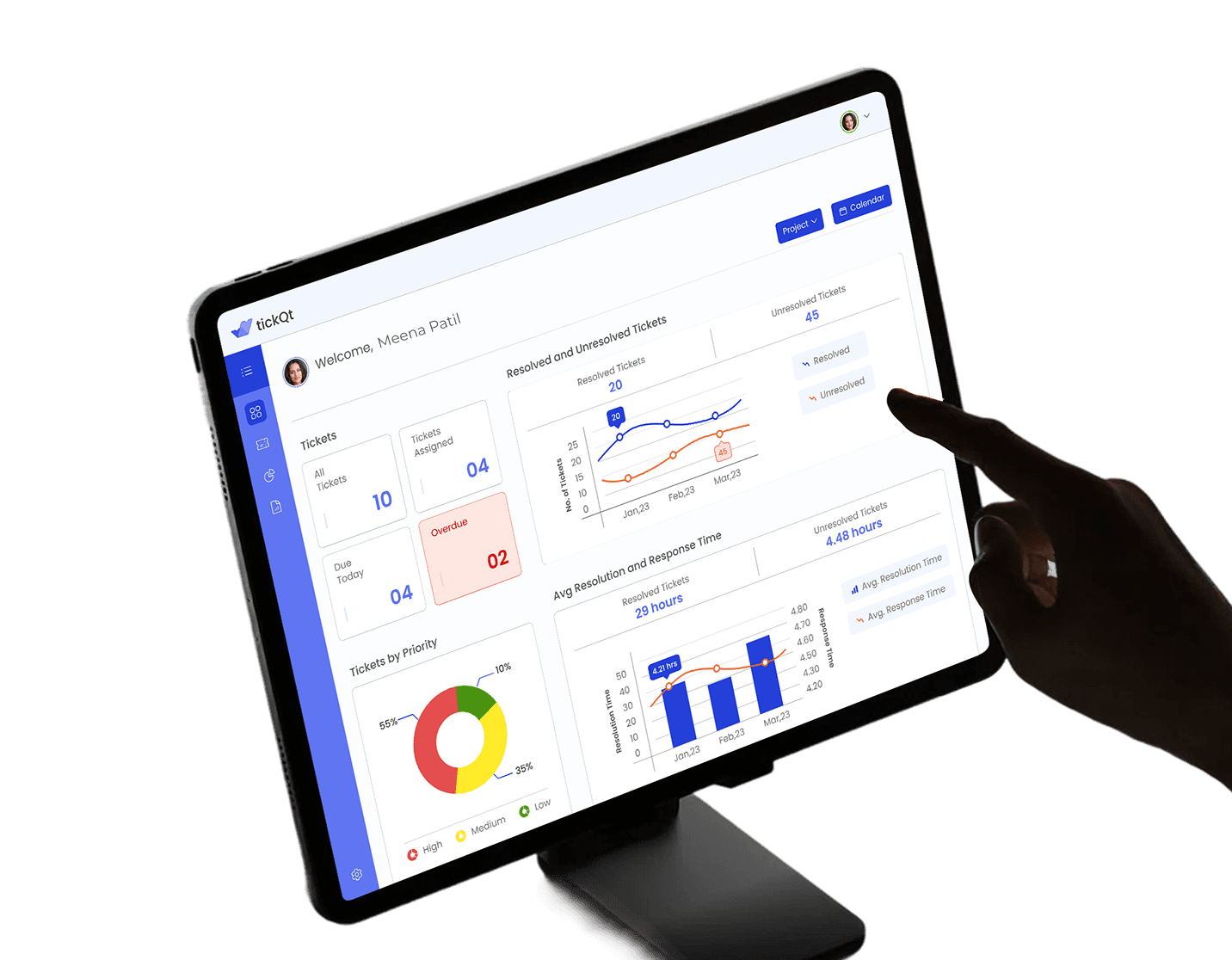 TickQt platform on tablet
