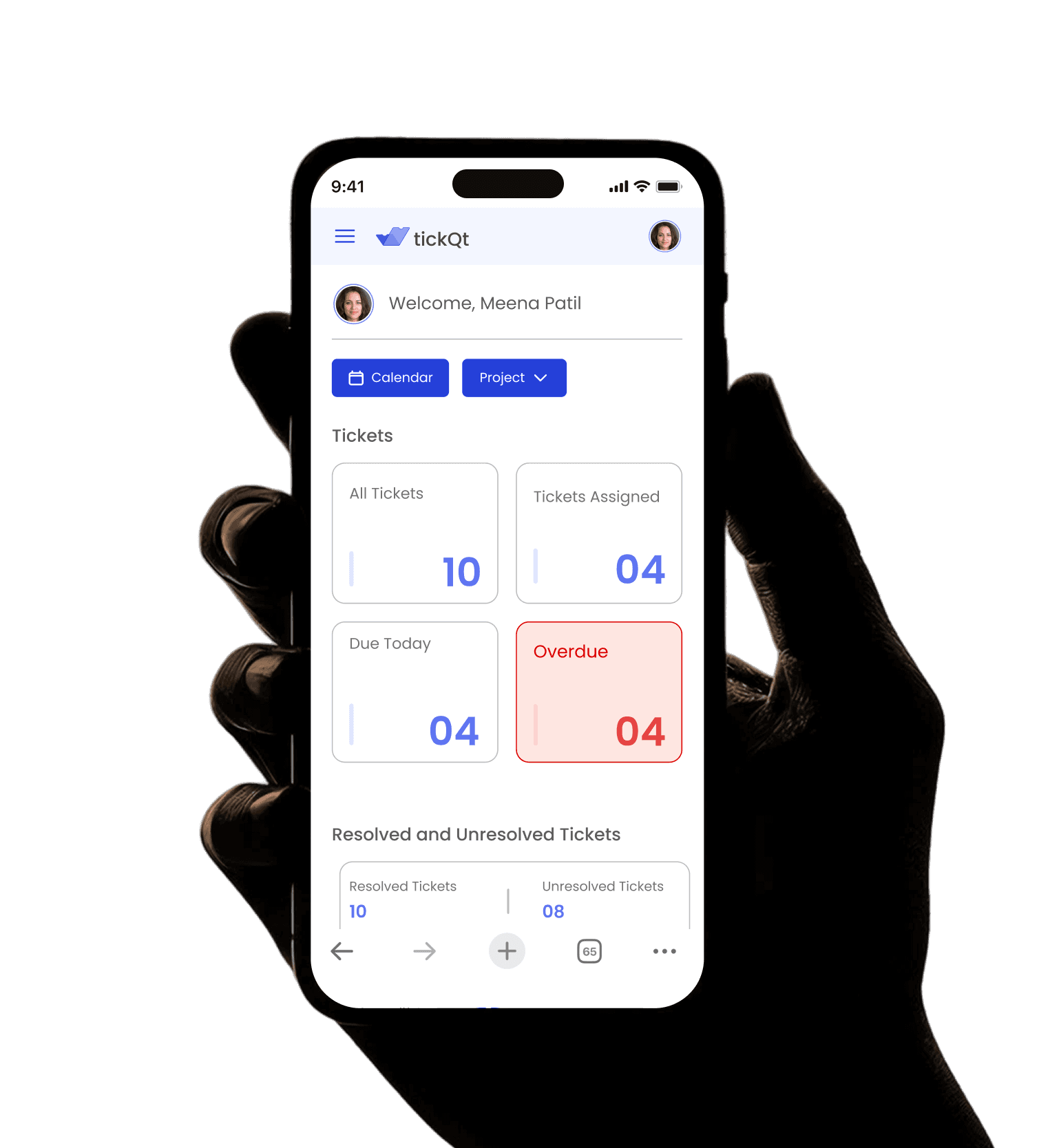 TickQt platform on mobile